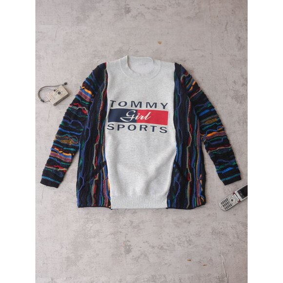 Vintage Coogi Tommy Girl 3d  Knit Rework Sweater - Picture 1 of 3